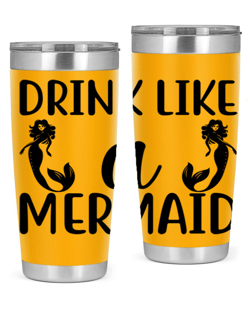 Drink like a mermaid 148#- mermaid- Tumbler