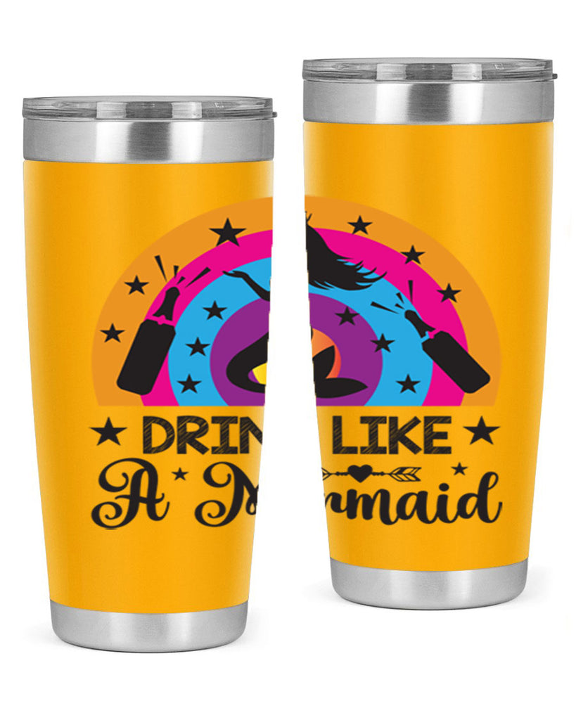 Drink like a mermaid 150#- mermaid- Tumbler