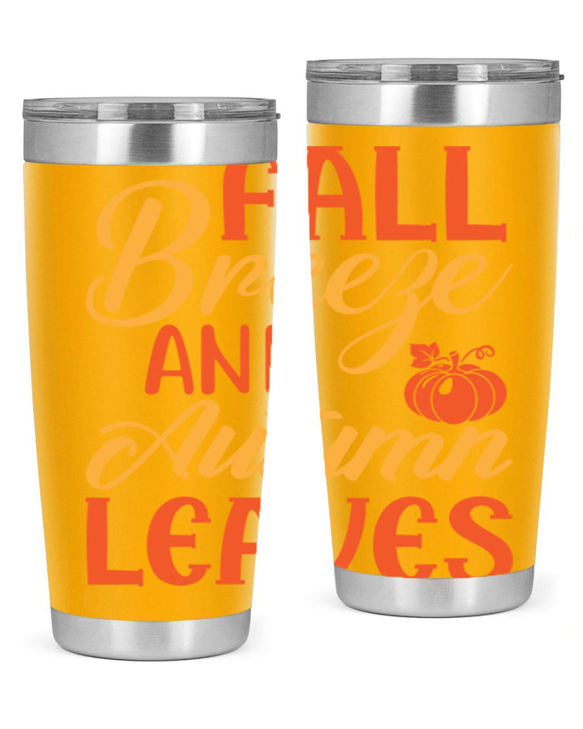 Fall Breeze and Autumn Leaves 92#- fall- Tumbler