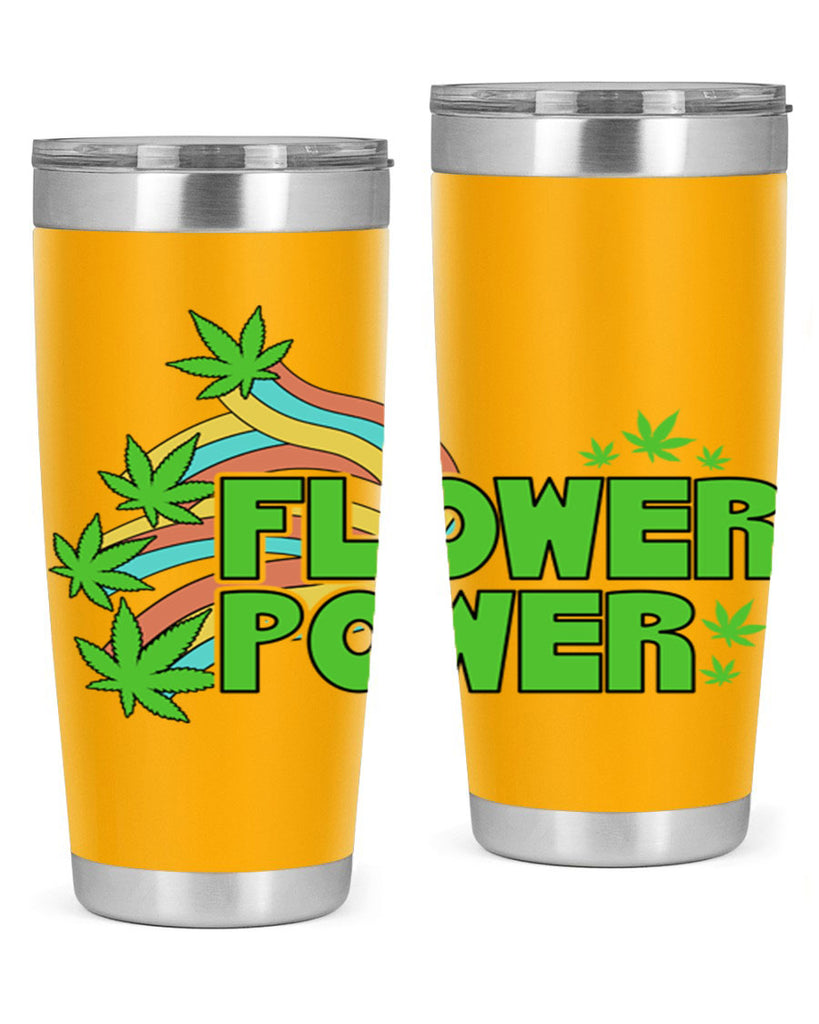 Flower Power Cannabis leaf 86#- marijuana- Tumbler