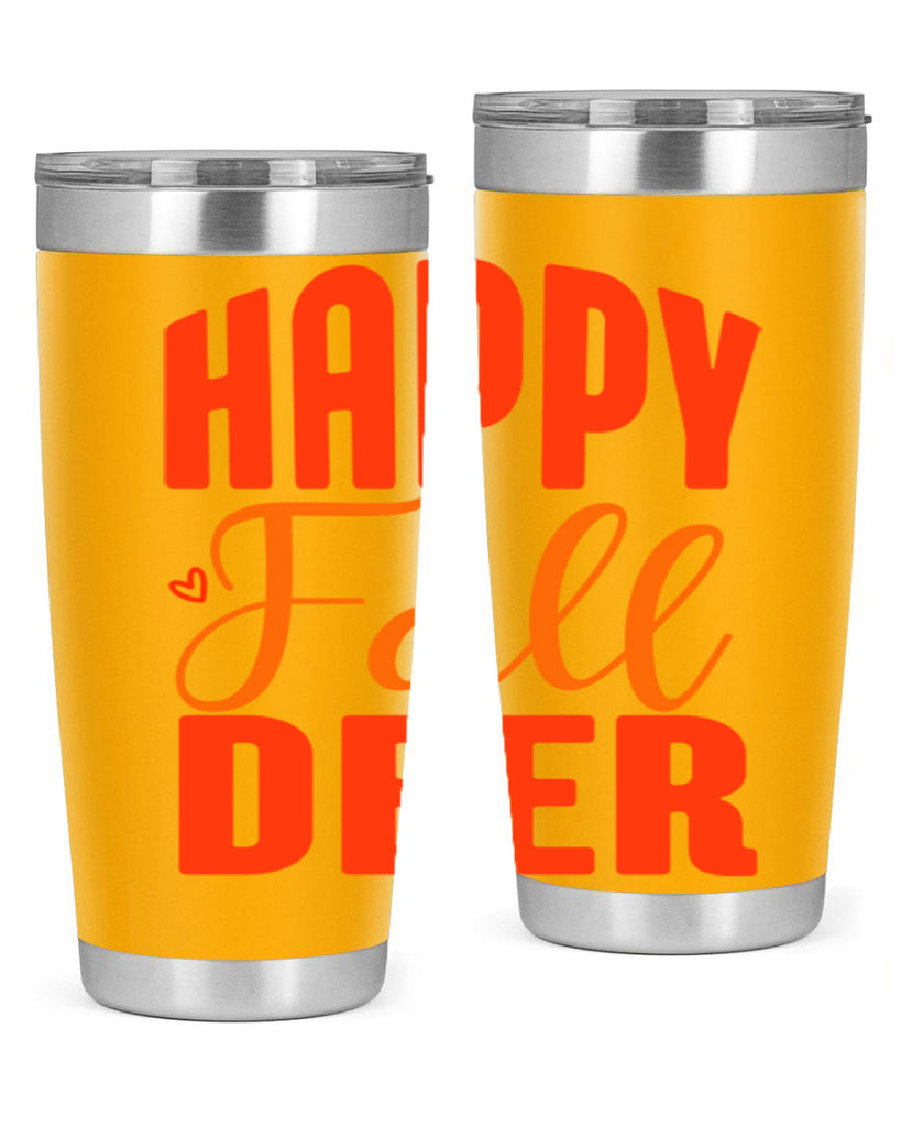 Happy Fall Deer Design 218#- fall- Tumbler