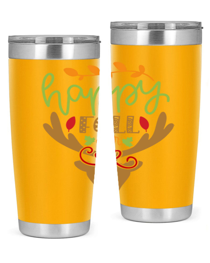 Happy Fall deer 219#- fall- Tumbler