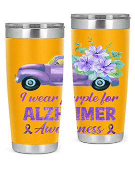 I Wear Purple For AlzheimerS Awareness 168#- alzheimers- Tumbler