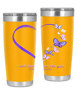 I Will Remember For You Butterfly Alzheimers Awareness 185#- alzheimers- Tumbler