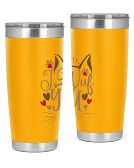 I Wuf You Style 16#- cat- Tumbler