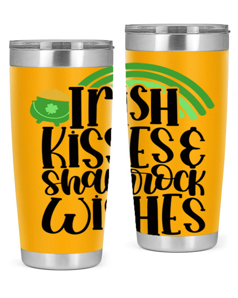 Irish Kisses Shamrock Wishes Style 80#- St Patricks Day- Tumbler