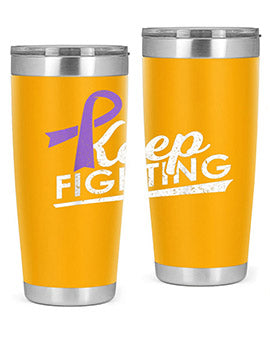 Keep Fighting Alzheimers Epilepsy Warrior Awareness Ribbon 189#- alzheimers- Tumbler