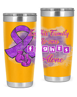 No One Figh Alone AlzheimerS Awareness 200#- alzheimers- Tumbler