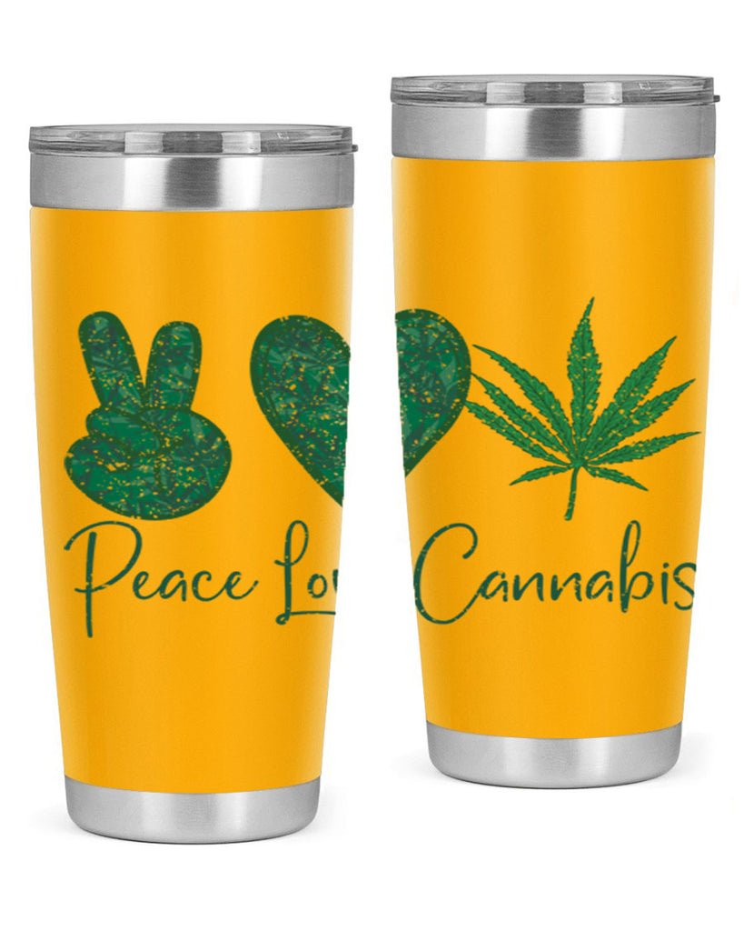 Peace Love Cannabis Sublimation 217#- marijuana- Tumbler