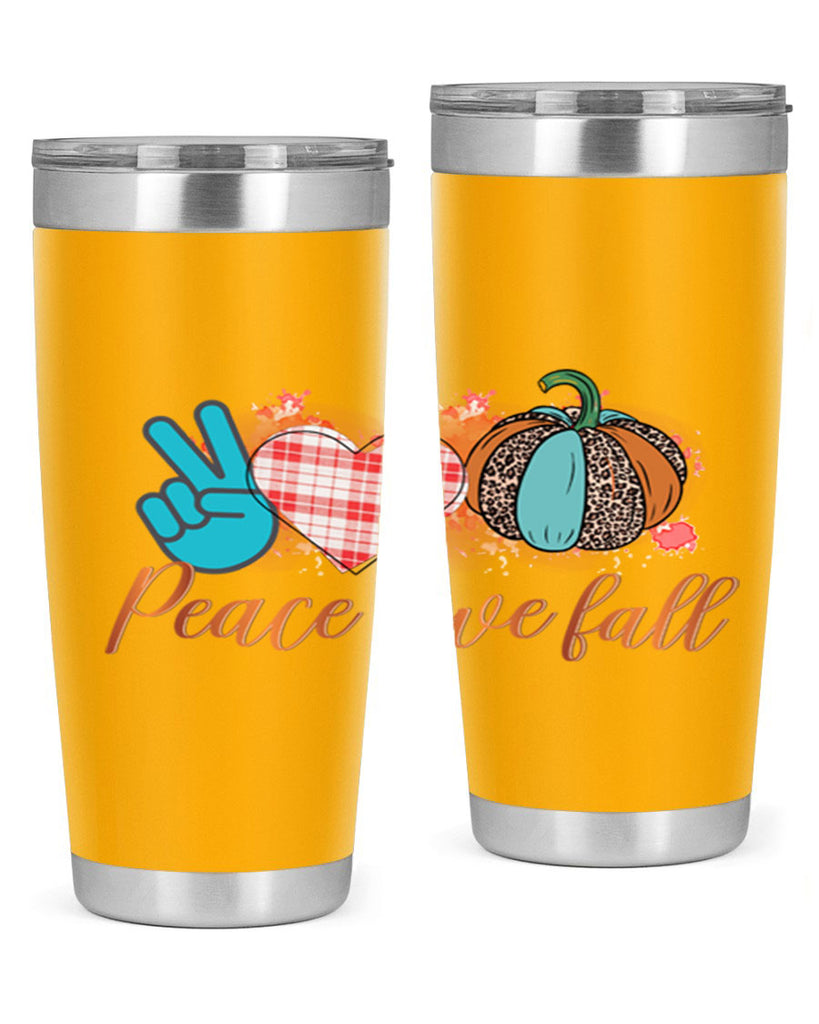 Peace Love Fall 466#- fall- Tumbler