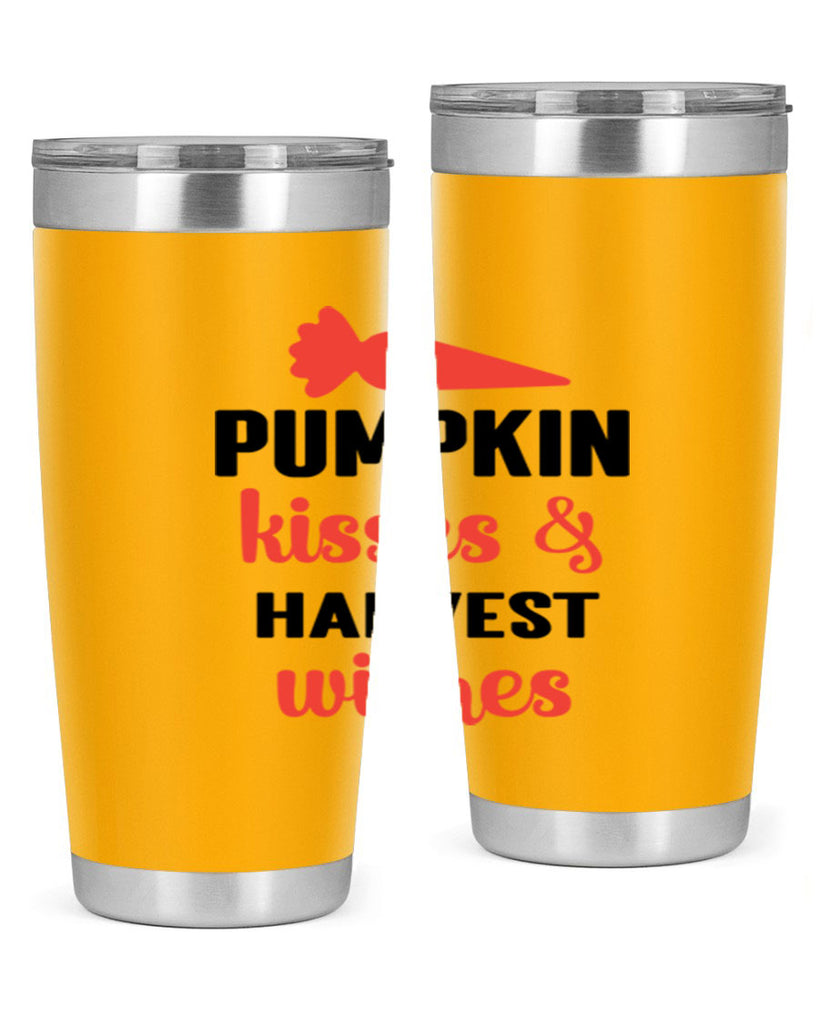 Pumpkin kisses harvest wishes 524#- fall- Tumbler