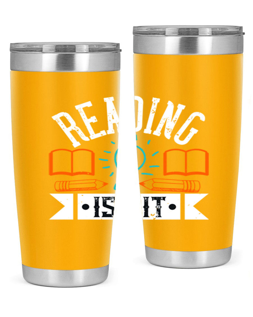 Reading is lit Style 24#- teacher- tumbler