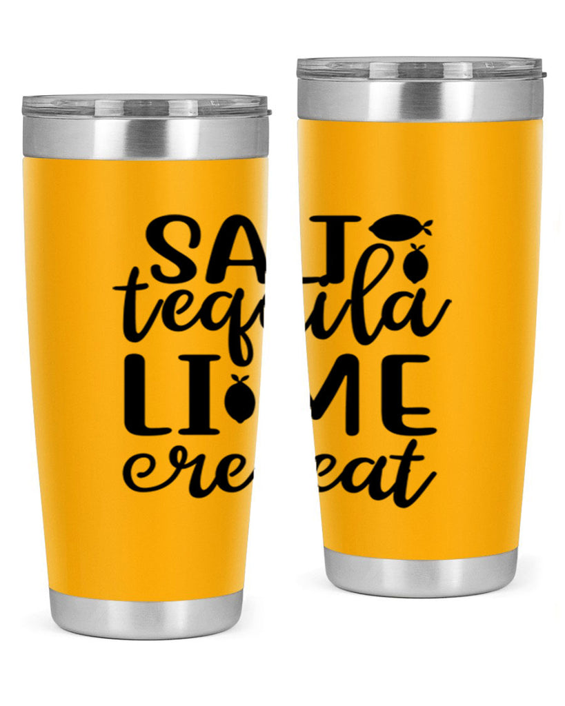 Salt tequila lime repeat 558#- mermaid- Tumbler