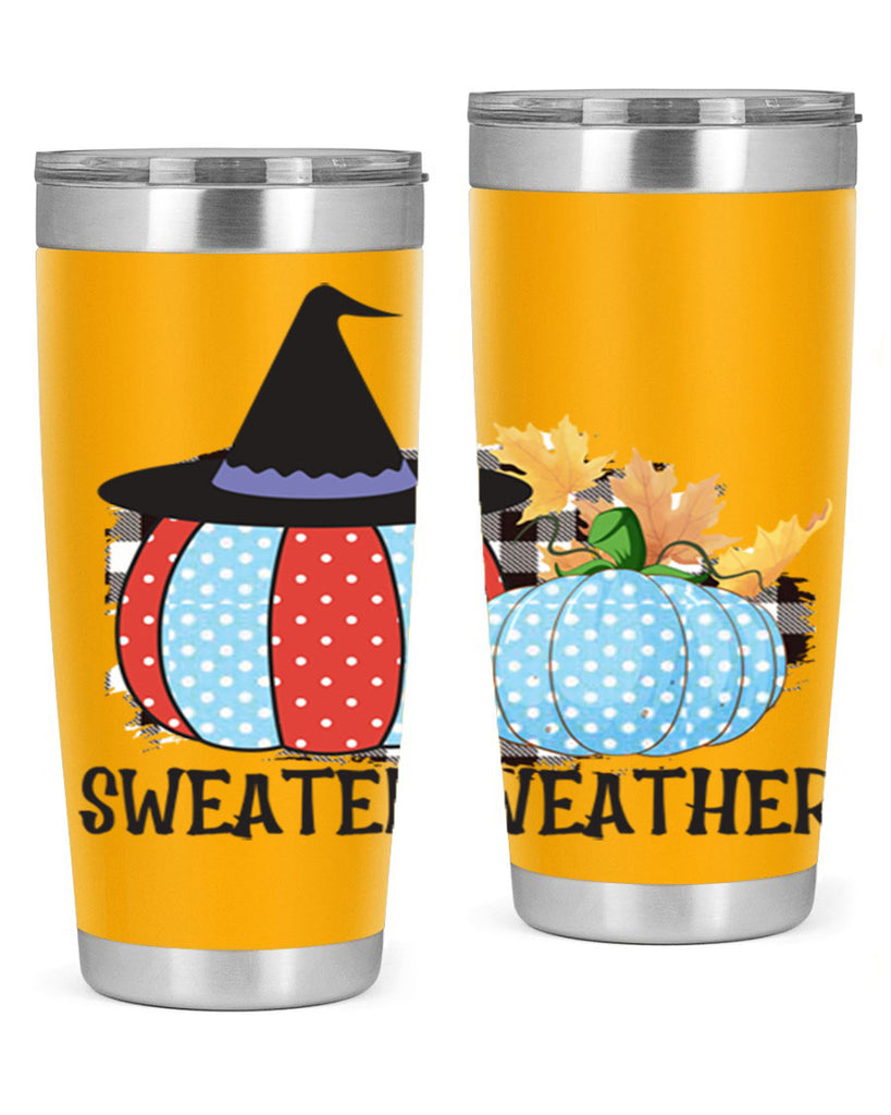 Sweater Weather Pumpkin Gnome 586#- fall- Tumbler