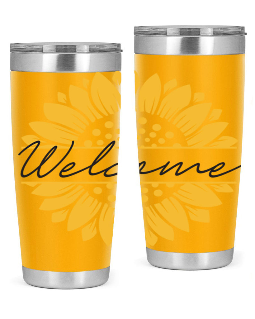 Welcome Sunflower585#- spring- Tumbler