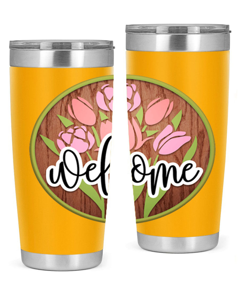 Welcome flowers bouquet Mockup570#- spring- Tumbler