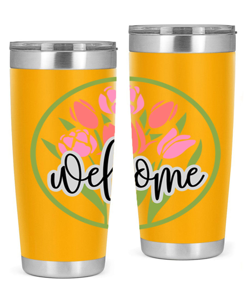 Welcome flowers bouquet571#- spring- Tumbler