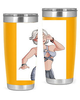 White hair girl wearing summer outfit 40#- anime- Tumbler