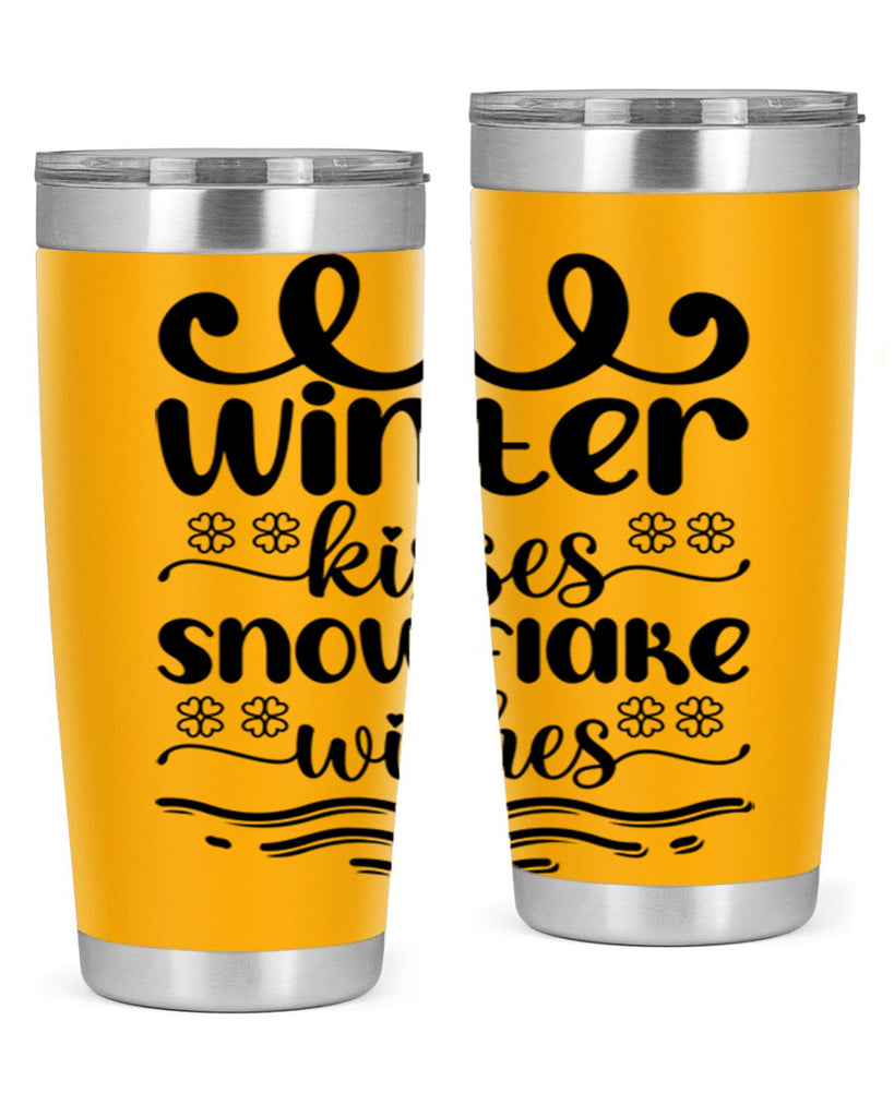 Winter Kisses Snowflake Wishes 562#- winter- Tumbler