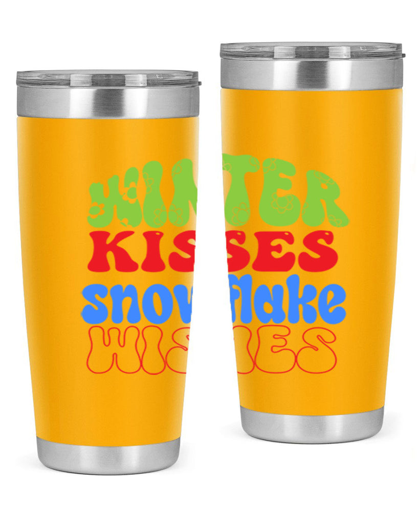 Winter kisses snowflake wishes 520#- winter- Tumbler