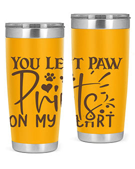 You Left Paw Prints On My Heart Style 53#- dog- Tumbler