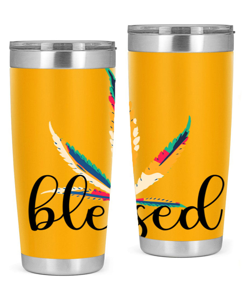 blessed colorful 19#- marijuana- Tumbler