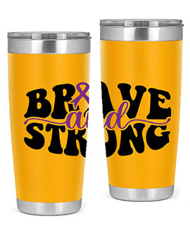 brave and strong 129#- alzheimers- Tumbler