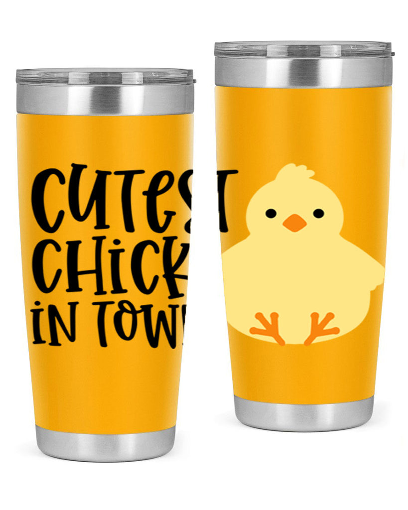 cutest chick in town 61#- easter- Tumbler