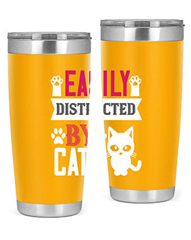 easily distracted by cats Style 47#- cat- Tumbler