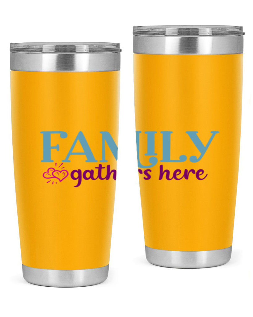 family gathers here 40#- family- Tumbler