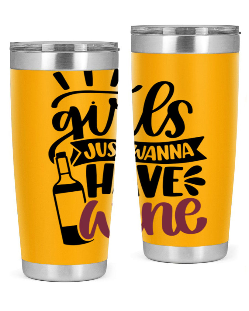 girls just wanna have wine 55#- wine- Tumbler