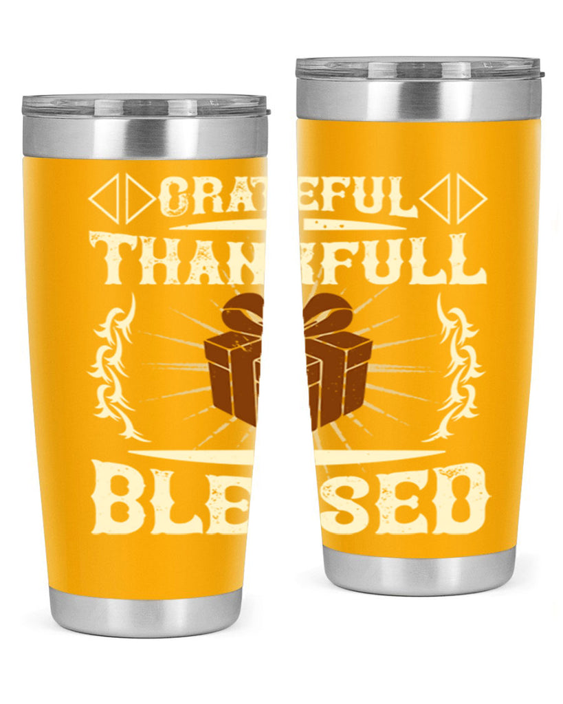 grateful thankfull blessed 40#- thanksgiving- Tumbler