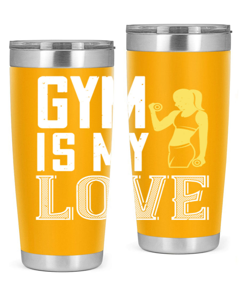 gym is my love 98#- gym- Tumbler