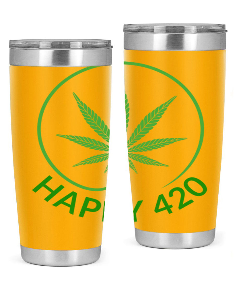 happy 420 100#- marijuana- Tumbler