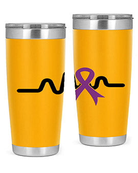 heartbeat with alzheimers cancer 155#- alzheimers- Tumbler