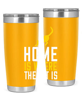 home is where the cat is Style 49#- cat- Tumbler