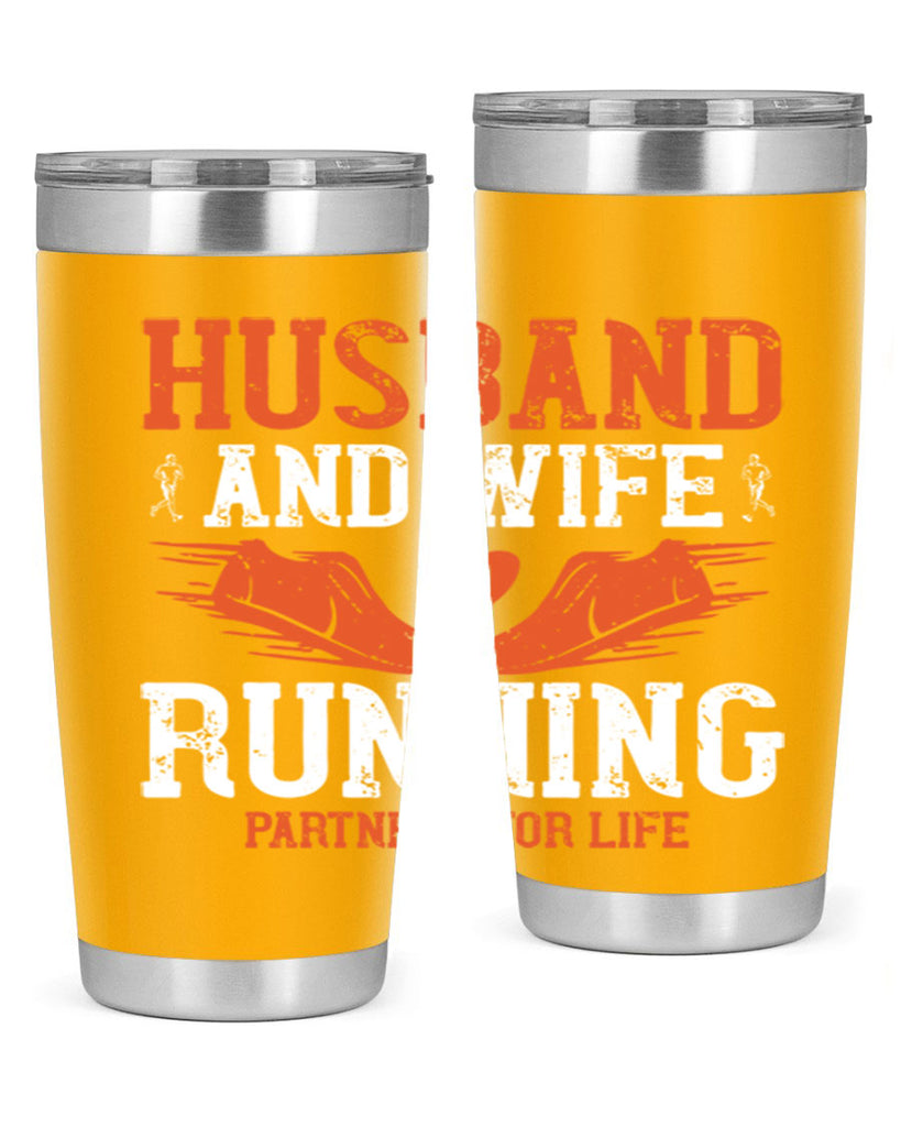 husband and wife running partners for life 41#- running- Tumbler