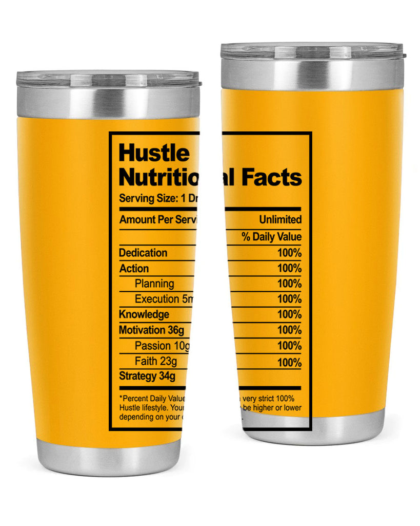 hustle nutritional facts 121#- black words phrases- Cotton Tank