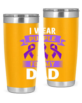 i wear purple for dad 169#- alzheimers- Tumbler