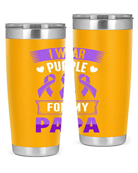 i wear purple for papa 174#- alzheimers- Tumbler