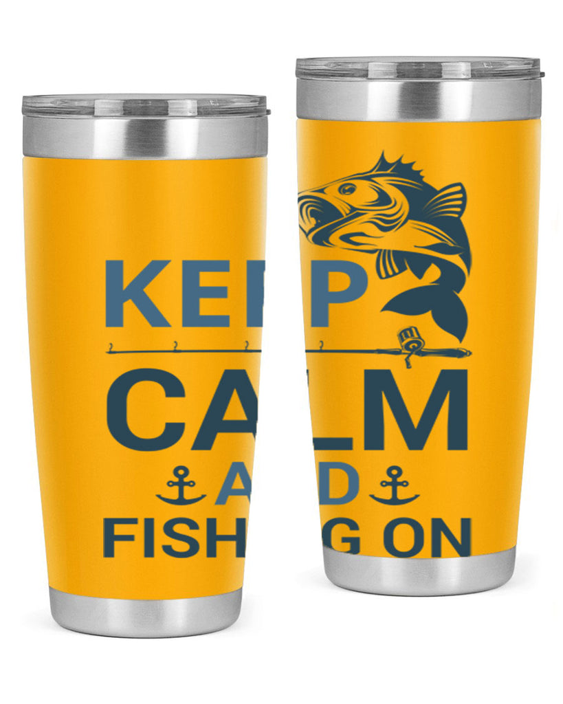 keep calm 65#- fishing- Tumbler