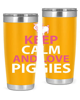 keep calm and love piggies Style 47#- pig- Tumbler