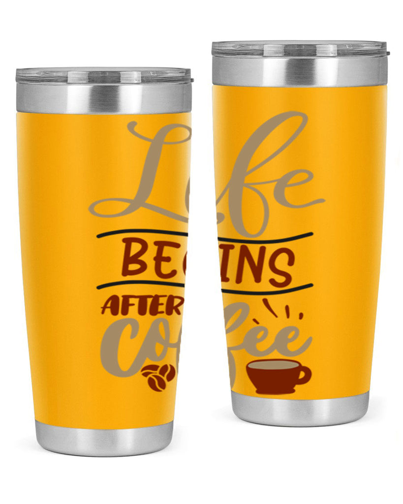 life begins after coffee 210#- coffee- Tumbler