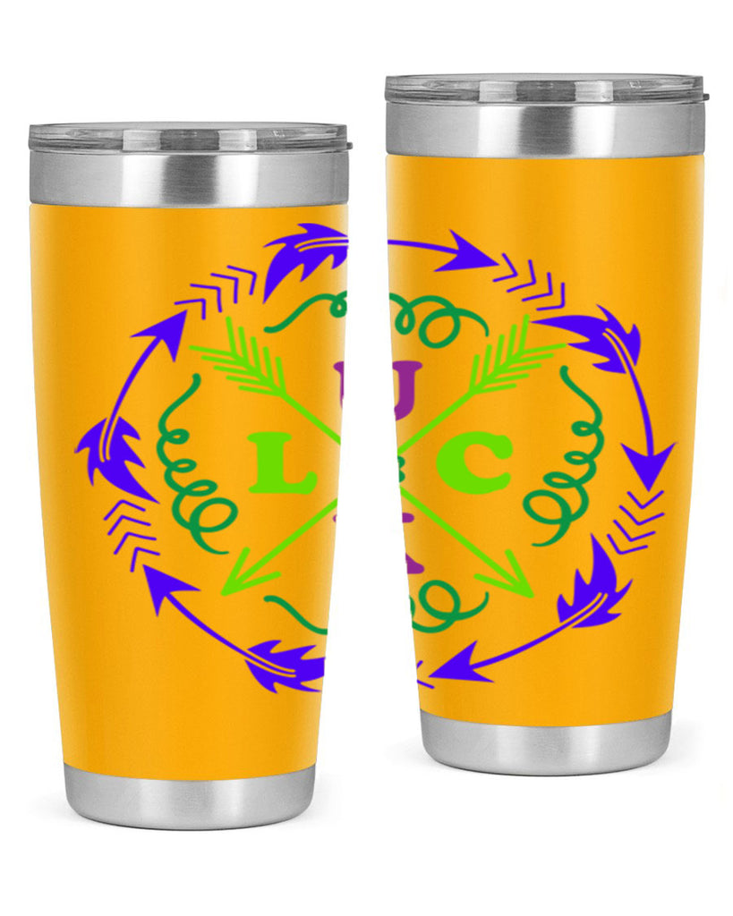 luck 17#- mardi gras- Tumbler