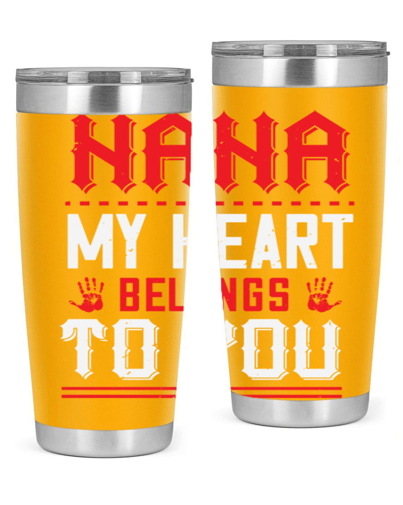 nana MY HEART 7#- grandma - nana- Tumbler