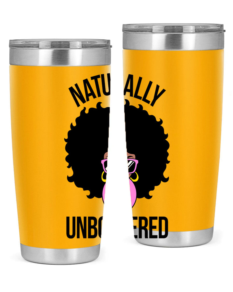 naturally unbothered afro woman 64#- black words phrases- Cotton Tank