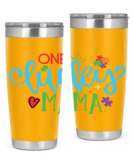 one lucky mama Style 33#- autism- Tumbler