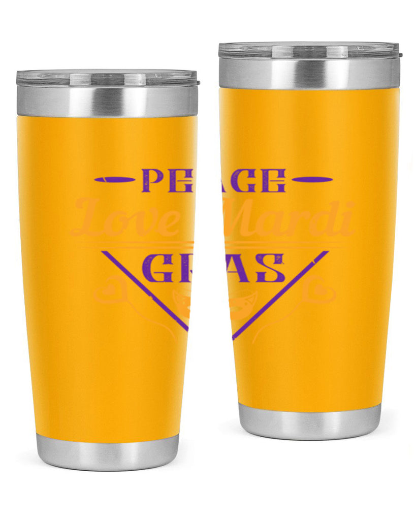 peace love mardi gras 39#- mardi gras- Tumbler