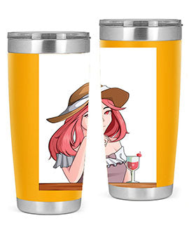 pretty woman with fresh juice in summer 37#- anime- Tumbler