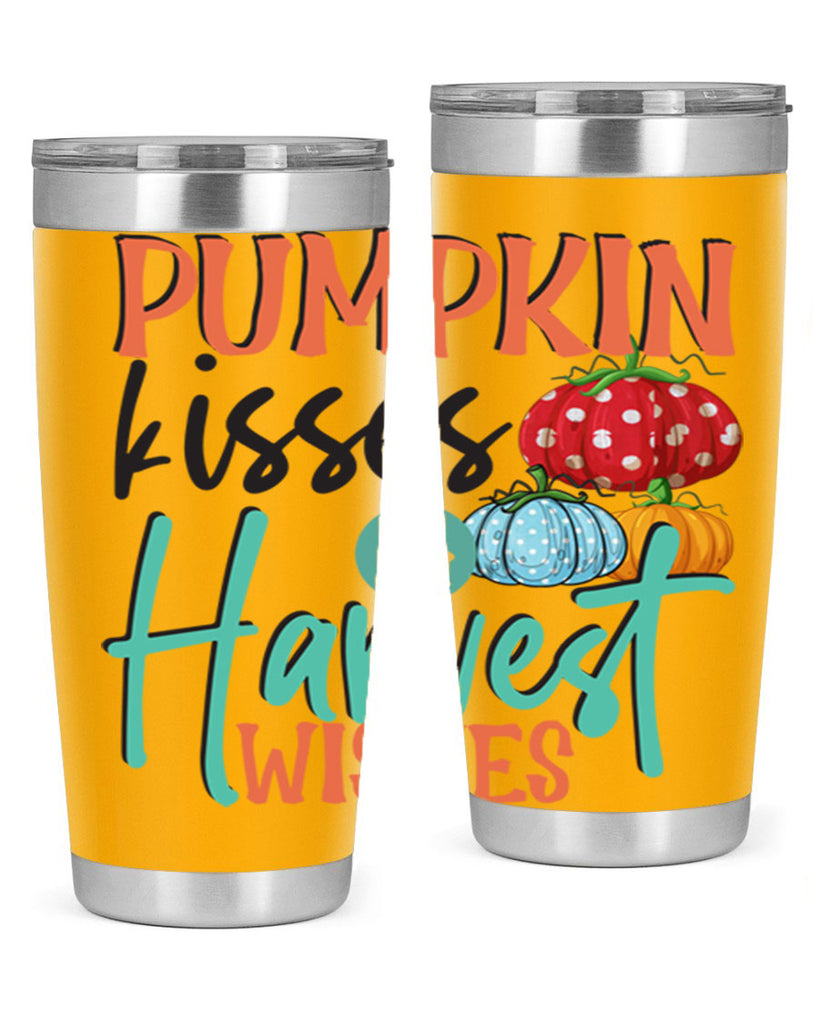 pumpkin kisses harvest wishes 526#- fall- Tumbler
